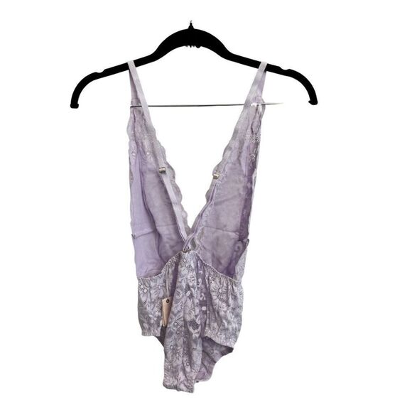 Free People HAH Comin In Haht Bodysuit Lavender - Picture 3 of 5